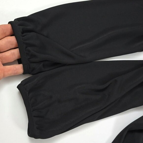 Talbots Petites Women's Black Fit & Flare Midi Dress Bead Neckline Waist Size 12 - Picture 6 of 16